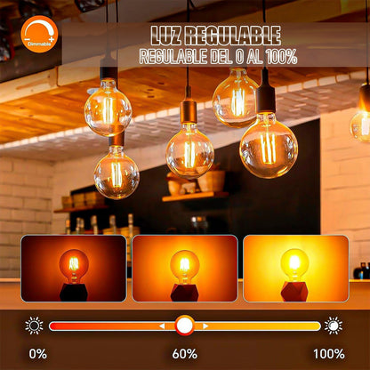 Ampolleta Led 6w Ampolleta Vintage Bombilla Led E27 Ampollet Cálida