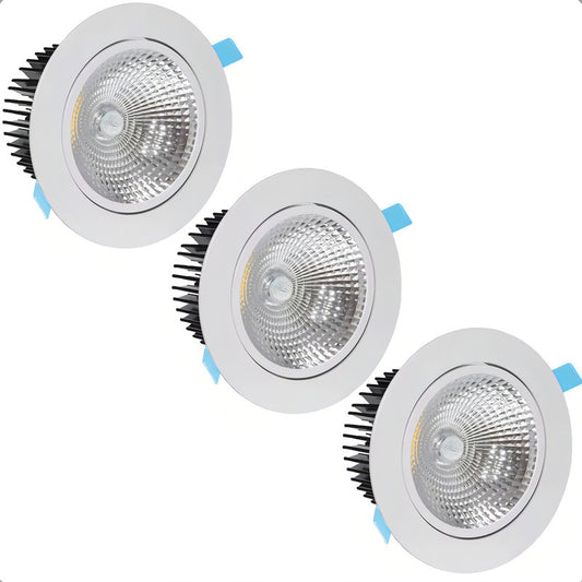 Pack X3 Lamparas Led Techo Foco 16w Lampara Dormitorio Blanco Frio 6500°k Okshop Lampara De Techo Redonda Led Embutida Luz Fria Focos Led Embutidos Luz Fria Luces Led Foco Led 16w