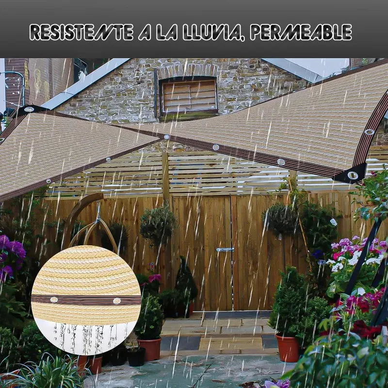 Toldo Vela 3x5 Toldo Rectangular Malla Sombreadora Lona 3x5 Beige Okshop Lona Sombreadora Malla Sombra Exterior Lona Para Exteriores Malla Sombra 5x3 Metros Toldo Vela 3x5 Metro Toldo Terraza Okshop
