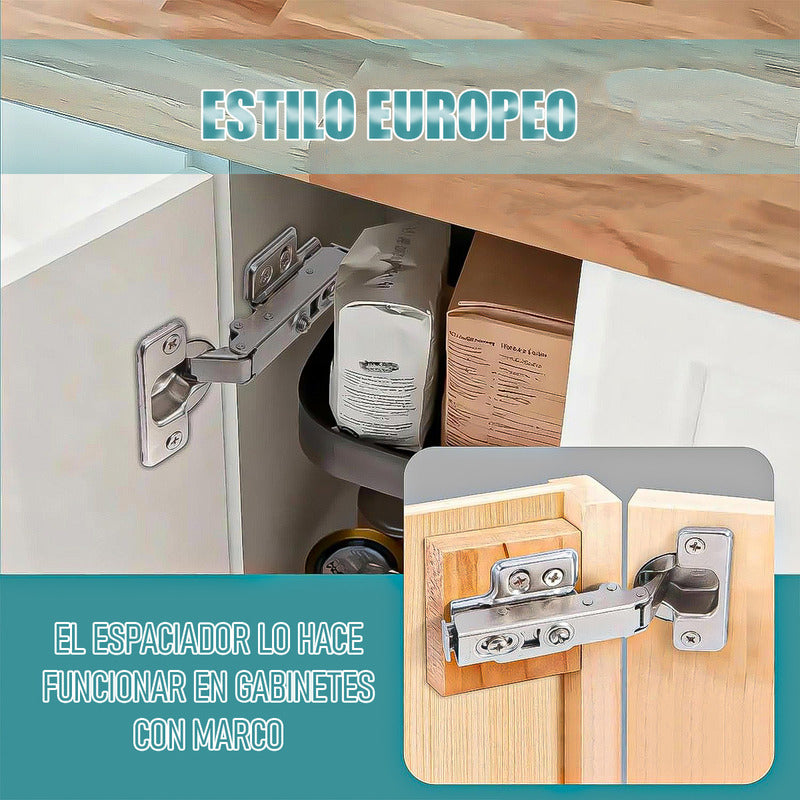 Pack 4 Bisagras Para Muebles Bisagra Cierre Suave Bisagras