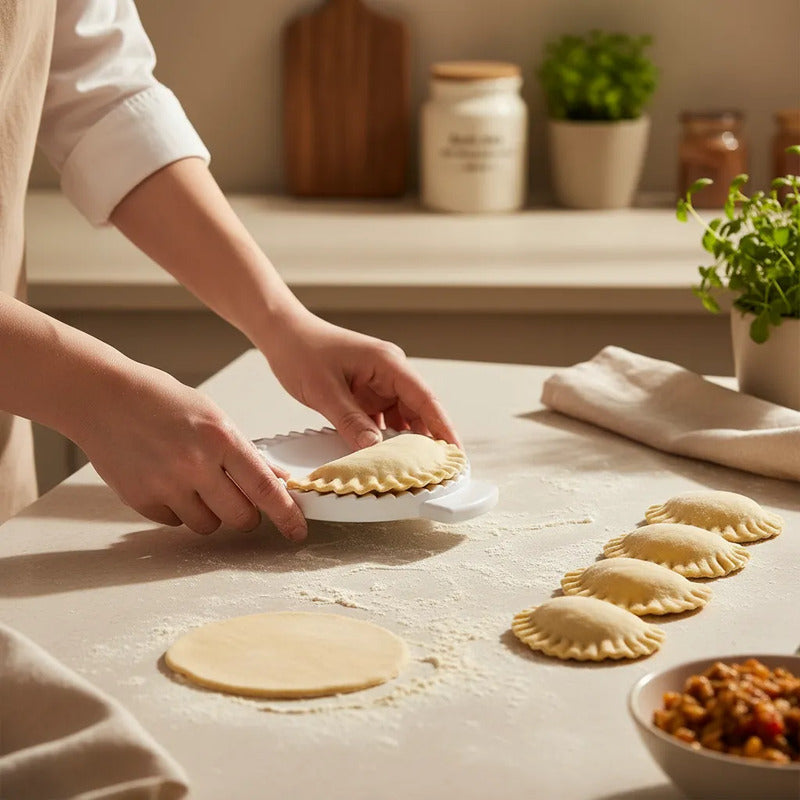 Molde Empanada 21 Cm Sellador Empanada Prensa Empanada Molde Blanco