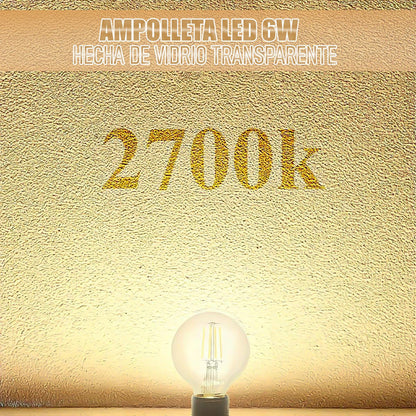Ampolleta Led 6w Ampolleta Vintage Bombilla Led Edison E27 Cálida