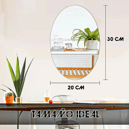 Espejo Adhesivo De Vinilo Para Pared 20 X 30 Cm  Okshop