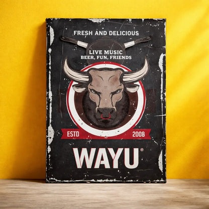 Cuadro Decorativo Wayu Bar Cuadro Pared Cuadro Bar Metalico Wayu
