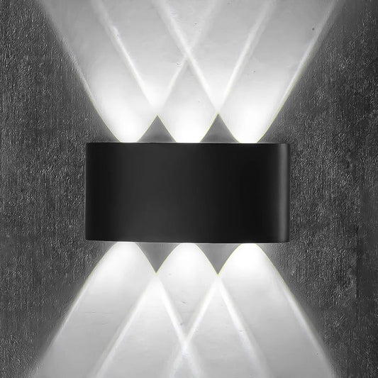 Aplique De Pared Lampara De Muro 6w Luces Pared Aplique Muro Negro Fria