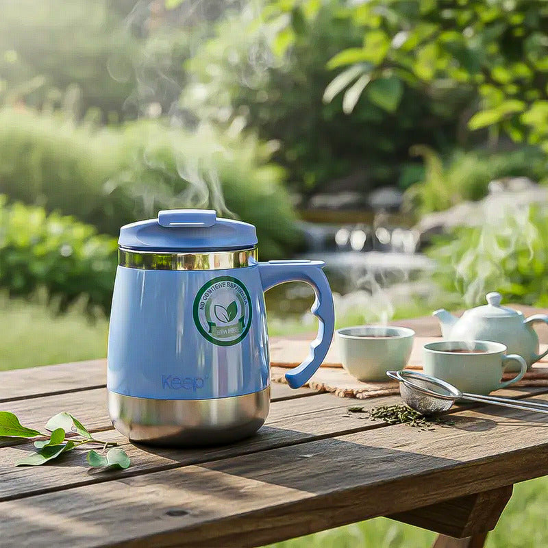 Taza Térmica Keep Taza Acero Inoxidable Taza Termo 400 Ml Azul Taza
