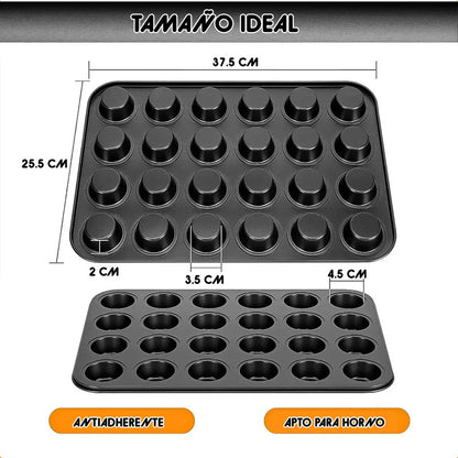Moldes Cupcakes Moldes Cupcakes 24 Cupcake Moldes Reposteria Ok Shop Moldes De Queque Moldes Cupcakes Moldes De Metal 24 Cup Moldes Antiadherentes 24 Cup Molde Para Reposteria Gris Oscuro