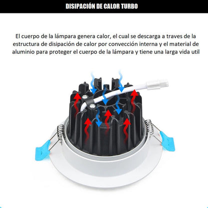 Pack X2 Focos Led Embutidos Luz Fria Luces Led Foco Led 16w Frio