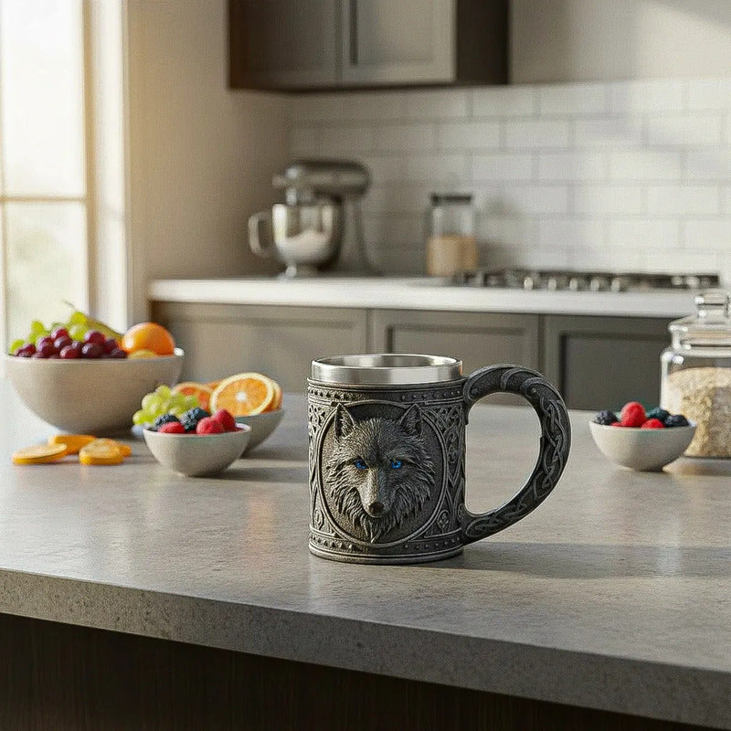 Taza Grande Taza Lobo Game Of Throne Tazon Mug Acero Inoxida A28