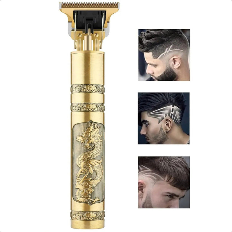 Maquina Afeitar Okshop Dorada Inalámbrica Multifuncional Recargable 4 Peines Dorado