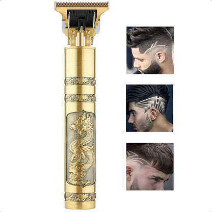 Maquina Afeitar Okshop Dorada Inalámbrica Multifuncional Recargable 4 Peines Dorado