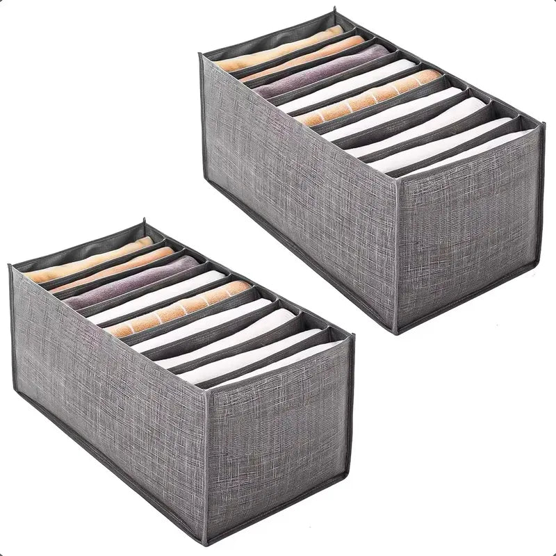 Pack 2 Organizador Ropa 9 Divisores Organizador Plegable Rop Gris