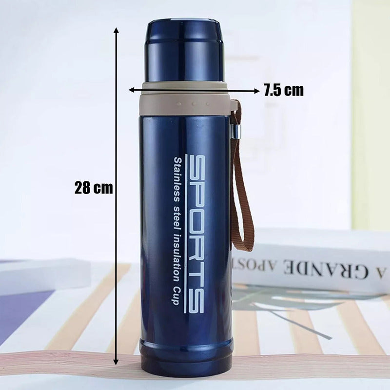 Vaso Termico Sports Acero Inoxidable Azul Vaso Termico Frio 750ml Portatil Recipiente Termico Acero Inoxidable Azul Okshop Vaso Cilindrico Ter Vaso Termico Para Cafe Termo Agua Caliente 750ml Portatil