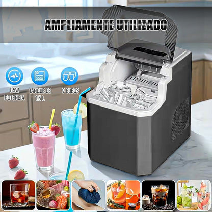 Maquina De Hielo Máquina Portátil Para Hacer Hielo Hieleras Gris Oscuro