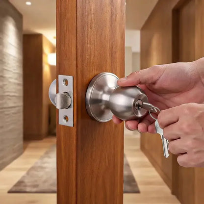 Cerradura Chapa Para Puertas Chapa Dormitorio Cerradura Baño Oskhop Chapa Pomo Con Llave Para Puerta Oficina Bodega Chapa Para Puerta Tipo Pomo Con Cilindro Y 3 Llaves Cerradura Para Baño Oskhop Gris