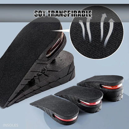 Plantillas Okshop Aumento Estatura 3-6cm Recortables Unisex Con Aire Unico Negro