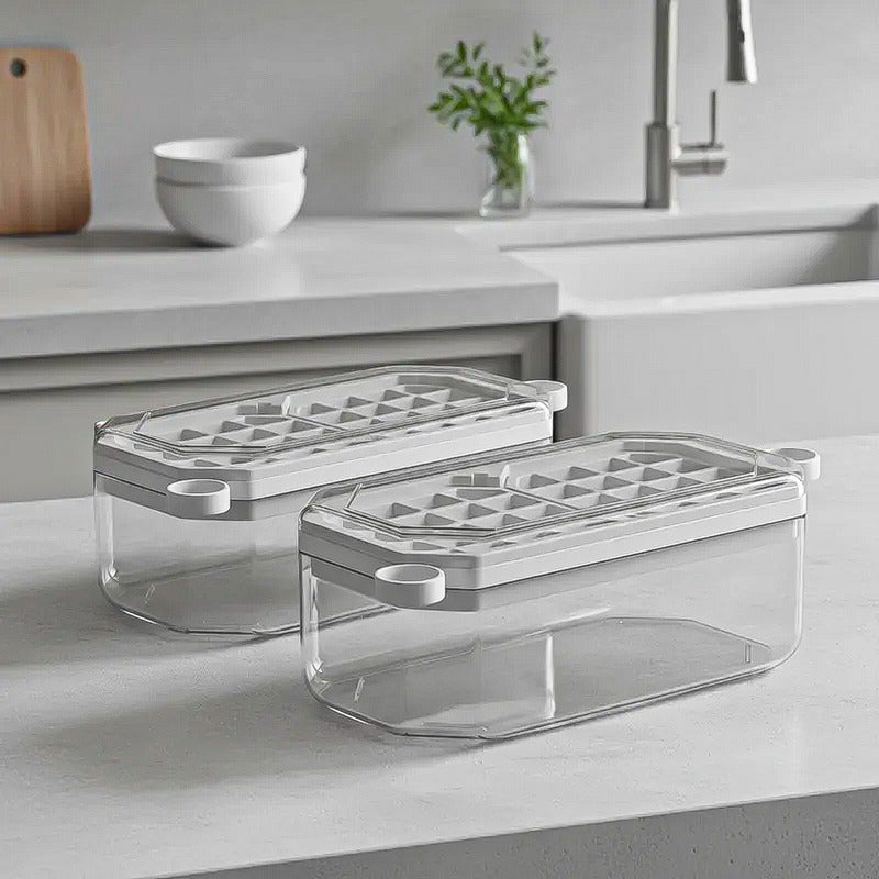 Pack 2 Cubeteras Hielo Cubetas De Hielo Bandeja Para Hielo Blanco