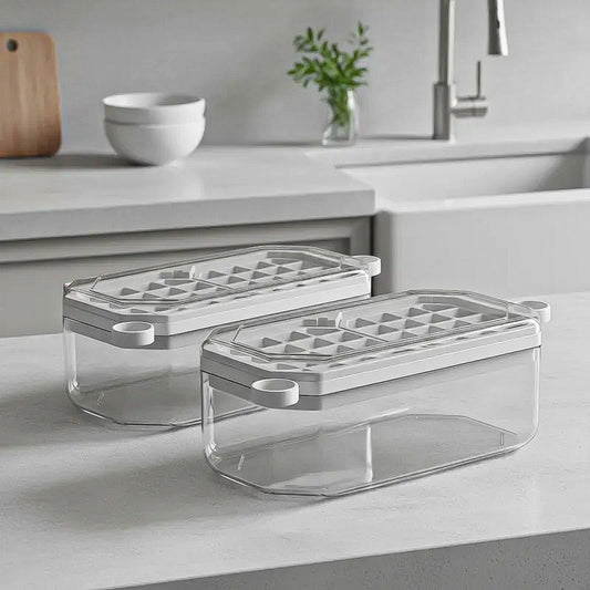 Pack 2 Cubeteras Hielo Cubetas De Hielo Bandeja Para Hielo Blanco