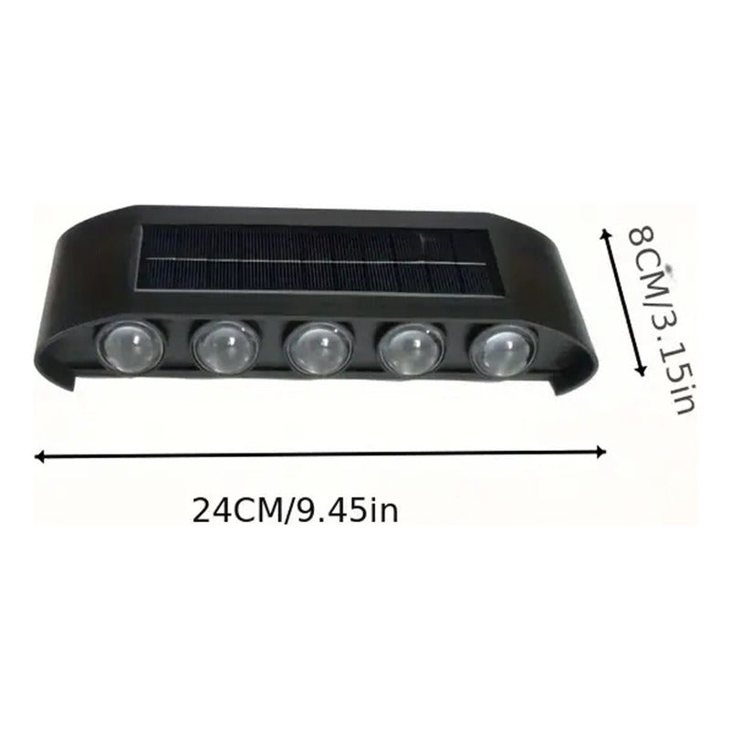 Pack X6 Aplique De Pared Lampara Led Focos Exterior Solar