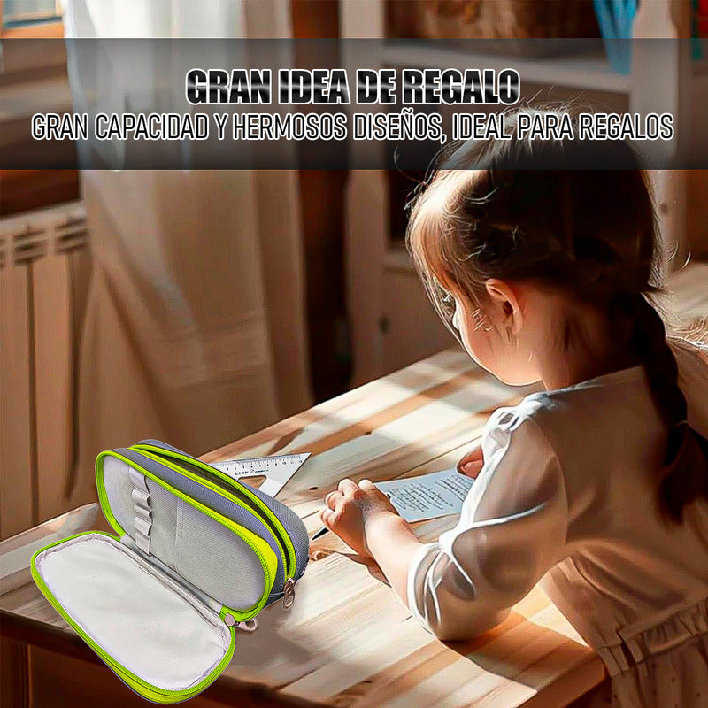 Estuche Escolar Estuche Para Lapices Estuche Niños Estuche Verde