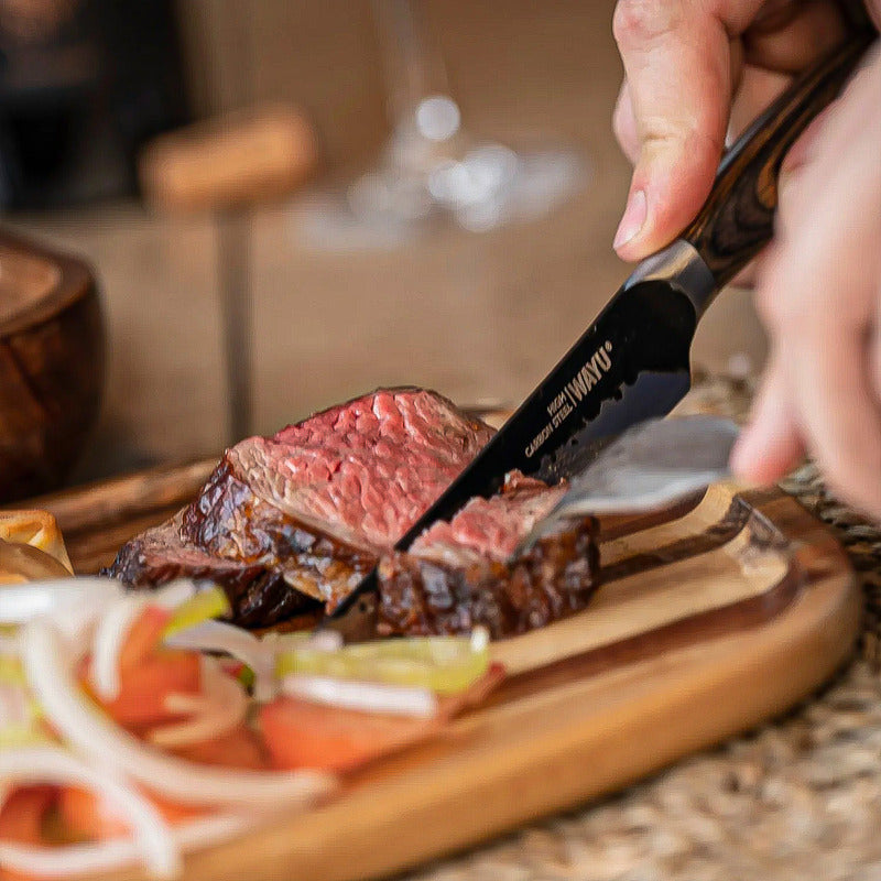 Set 6 Cuchillos Hammer Cuchillos Wayu Cuchillos Acero Wayu Wayu