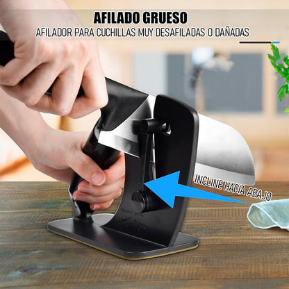 Afilador De Cuchillo Wayu Afilador De Cuchillos Profesional Negro