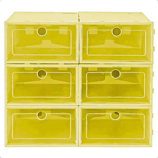 Organizador De Zapatos Caja Organizadora Zapatos Zapatera Amarillo