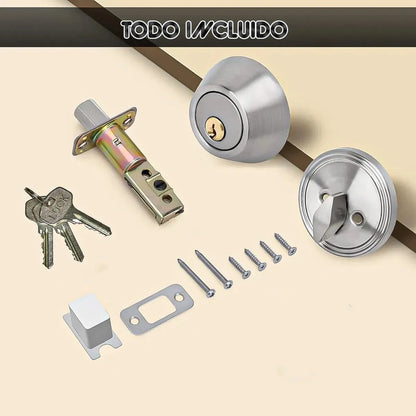 Cerradura Chapa Para Puertas Chapa De Seguridad Dormitorio Okshop Chapa Cerrojo De Seguridad Puerta Con Llave Y Perilla Cerrojo Seguridad Puerta Llave Exterior Perilla Interior Cerradura Okshop Gris
