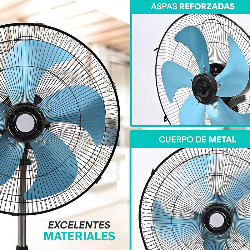 Ventiladores Metalicos Ventilador Pedestal Ventilador 3 En 1 50 Cm 50 Hz Negro Azul Metálica 5 18 Cm 50/60hz Metal