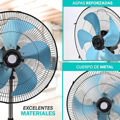 Ventiladores Metalicos Ventilador Pedestal Ventilador 3 En 1 50 Cm 50 Hz Negro Azul Metálica 5 18 Cm 50/60hz Metal