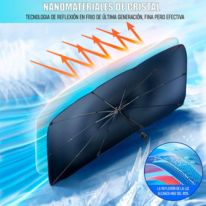 Quitasol Para Autos Cortina Auto Protector Solar Para Auto Parasol Plegable Auto 135x74 Sedan Quitasol Para Autos Mango Ergonomico Protector Solar Parabrisas Metalico Okshop