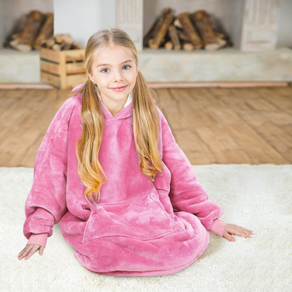 Poleron Peludo De Niña Poleron Con Capucha Niño Polerones Poleron Gigante Poleron Sherpa Frio Invierno Pijama Polar Manta Sherpa Polerón Niño Poleron
