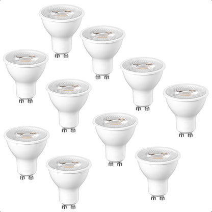 Pack X10 Ampolleta Led Gu10 7w Lampara Led Gu10 38° Calida