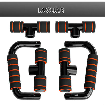 Barra Para Flexiones Soporte De Flexiones Push Up Flexiones Negro/naranja