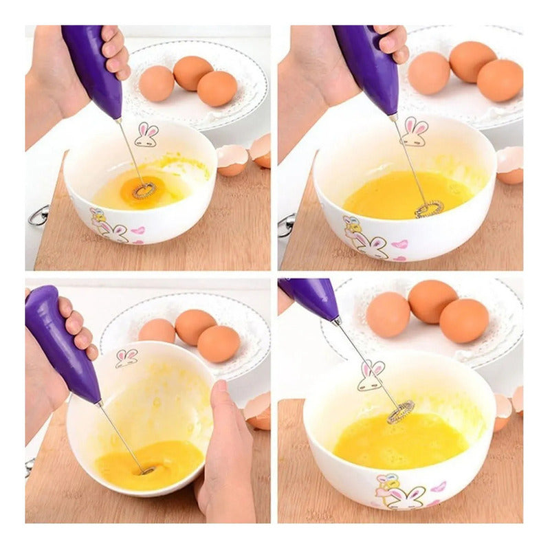 Batidora Manual Okshop Verde Portátil Para Café Leche Y Huevos Inalámbrica