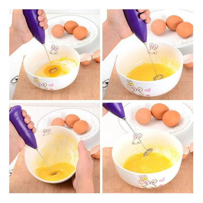 Batidora Manual Okshop Verde Portátil Para Café Leche Y Huevos Inalámbrica