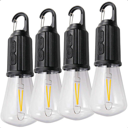 Pack X4 Ampolleta Recargable Ampolletas Camping Colgantes