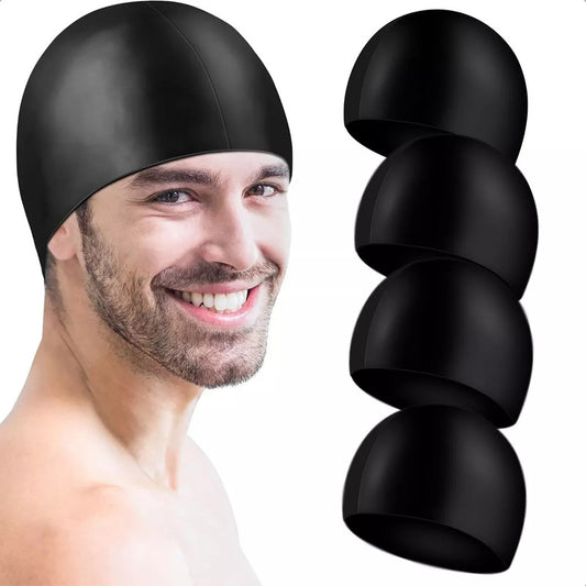Pack X4 Gorros De Natacion Negros Unisex Gorro De Piscina Gorro Natacion Silicona Gorra Para Nadar Anticloro Adolescentes Negro Okshop Gorras Para Piscina Adultos Gorra Natacion Gorros De Natacion
