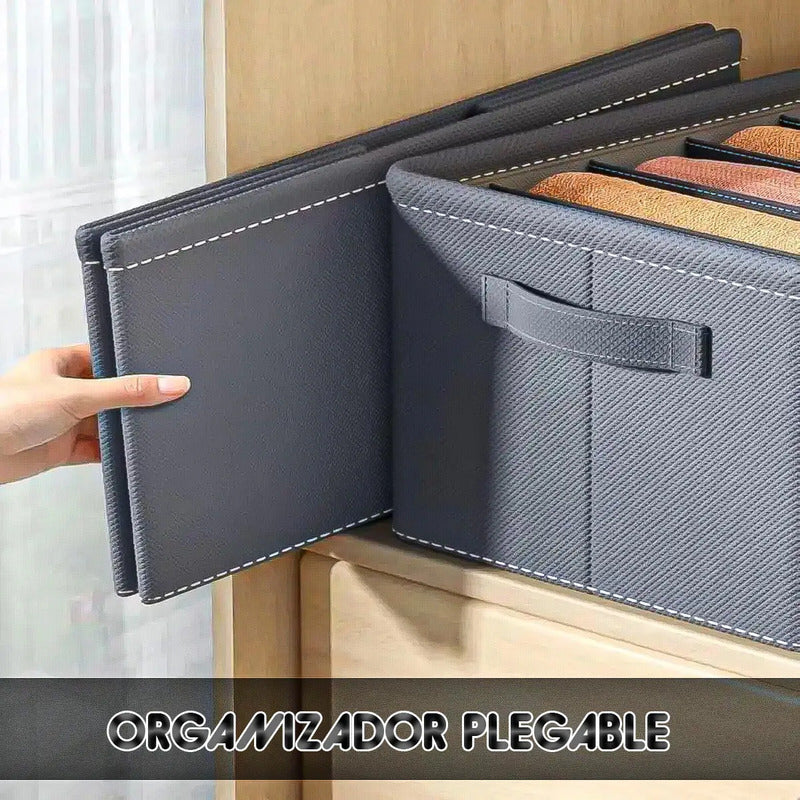 Pack 2 Organizador Ropa 9 Divisores Organizador De Interior Gris