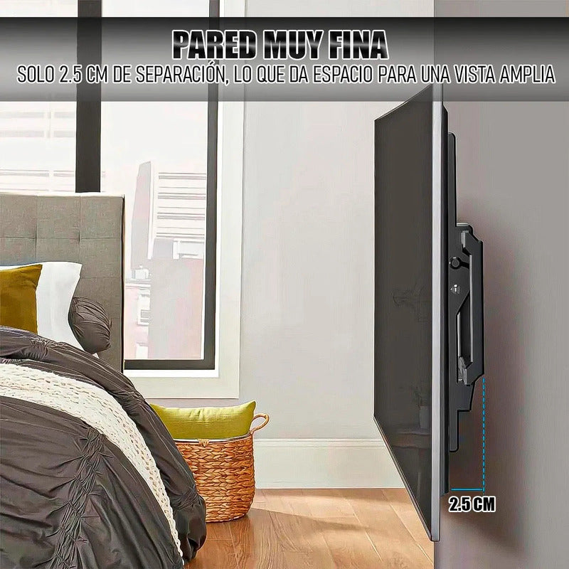 Pack 2 Soporte Tv 43 Soporte Smart Tv De 26 - 63 Pared Muro Soporte Tv Pared Okshop Tv 85 Pulgadas Ajuste Horizontal Soportes Fijos Instalacion Rapida Soporte Tv 50 Pulgadas Acero Laminado Negro