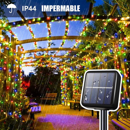 Luces Solares Guirnalda Exterior 20m 200 Led Ip44 Multicolor Okshop