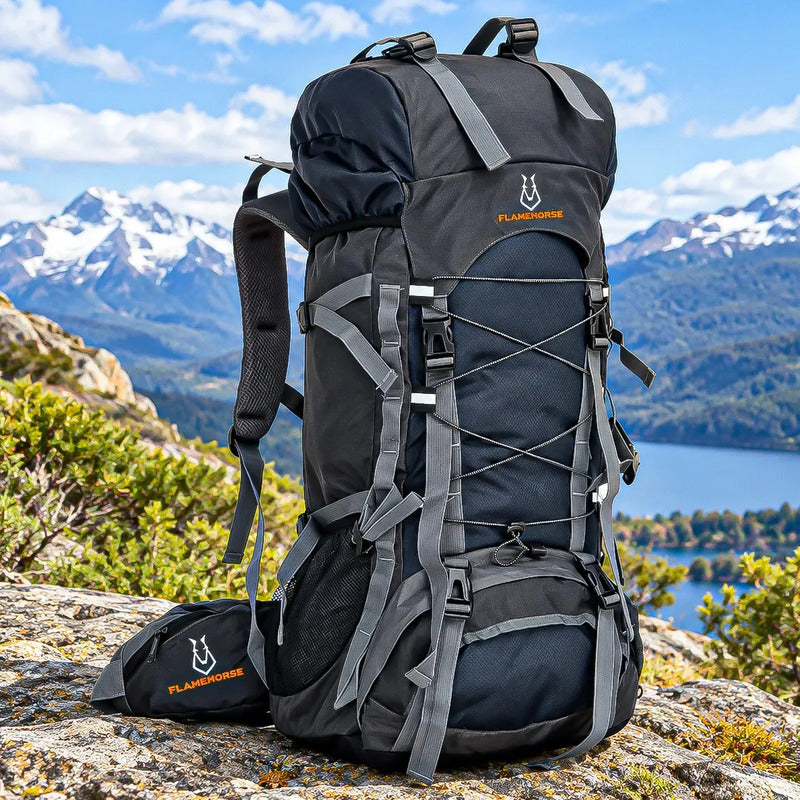 Mochila Camping 60l Mochila Para Montañismo Mochila Trekking Okshop Mochila Para Acampar 60 Litros Trekking Excursión... Azul