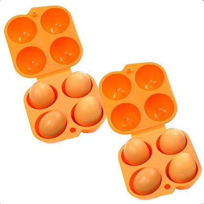 Pack 2 Organizador Huevos Dispensador De Huevos Porta Huevo Naranja