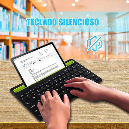 Teclado Inalámbrico Bluetooth Teclado Silencioso Recargable Rosa