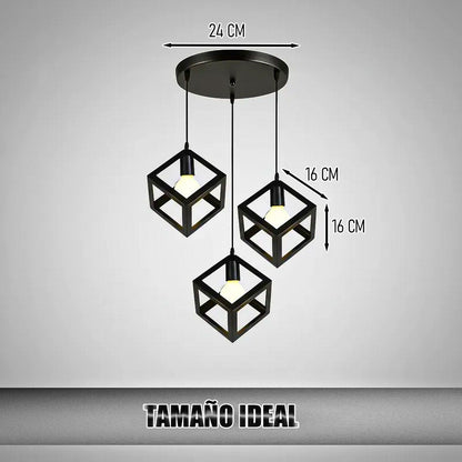 Lamparas Colgantes Lampara De Techo Triple Lampara Colgante Negro