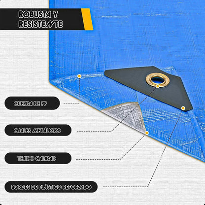 Toldo 4x5 Metros Lona Impermeable Lona Toldo 4x5 Cubierta Azul
