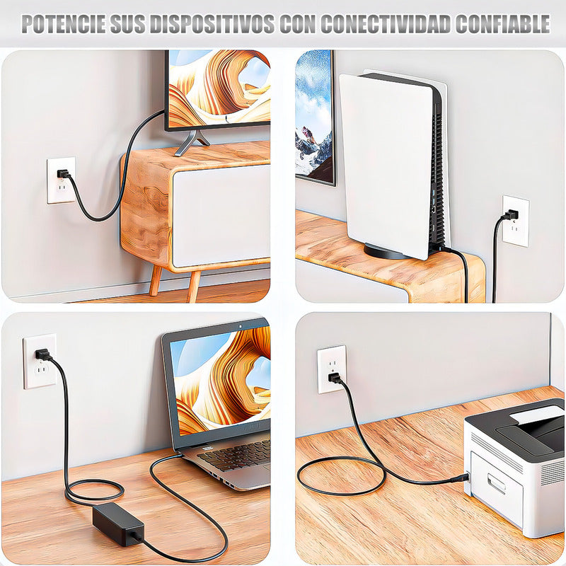 Cable De Alimentación Cable De Alimentación Europeo 1.5 Metros Arcashopping Cable De Extensión Europeo Cable De Alimentación De Repuesto De 2 Clavijas Cable De Alimentación De Tv No Polarizado