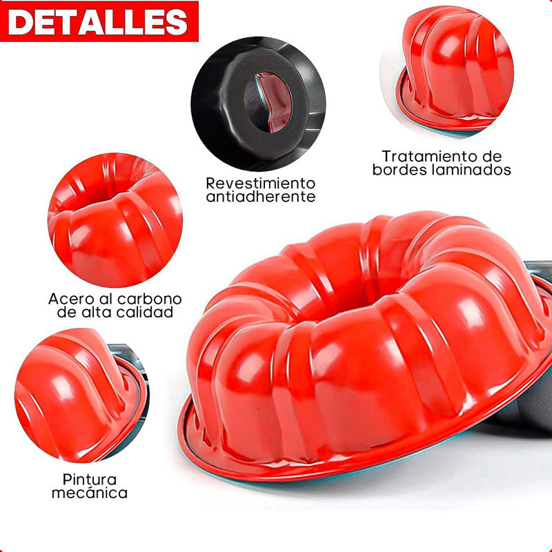 Moldes De Queque Molde Para Torta Molde Hueco Pack 2 Molde Rojo