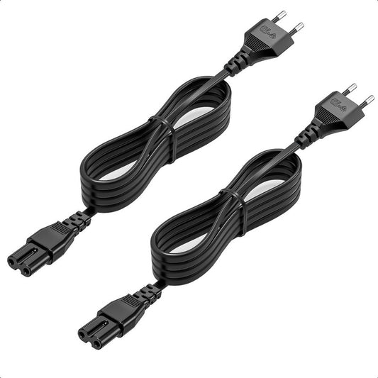 Cable De Alimentación Pack 2 Cable De Alimentación Europeo Negro
