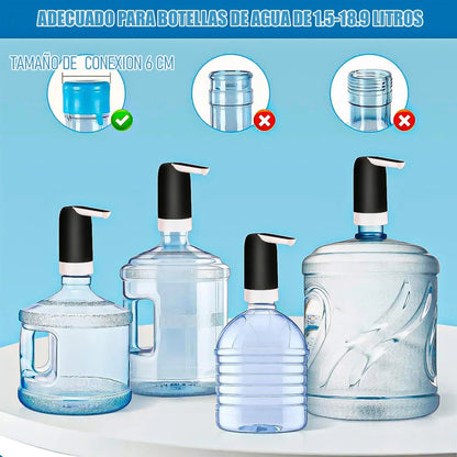 Dispensador De Agua Portátil Eléctrico Negro Okshop Usb X4